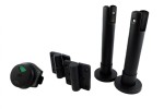 Beschläge für WC-Kabinen - Set 10-13/150 - Kunststoff - Grau (1)