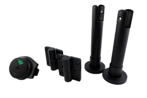 Beschläge für WC-Kabinen - Set 10-13/150 - Kunststoff - Grau (1)