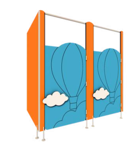 WC-Sanitärkabinen für Kindergärten aus HPL-Platten KIDS JUNGLE (1)