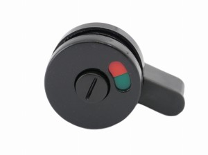 Beschläge für WC-Kabinen - WC-Schloss - Kunststoff - Schwarz